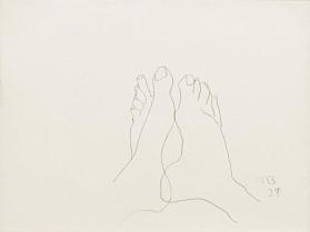 Left Foot Drawn by Right Foot, Right Foot Drawn by Left Foot