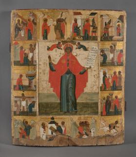 Saint Paraskeva (Pyatnitsa) with Scenes from Her Life