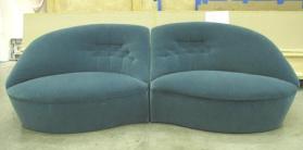 Pair of Buttoned Love Seats