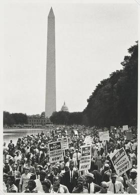 Marchers en route to the Lincoln Memorial, Washington D. C.