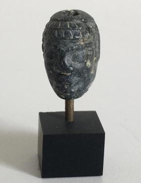 Scarab Depicting Mask [recto]; Figure of a Striding Man [verso]