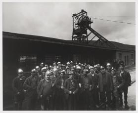 South Wales (Portrait of a group of miners)